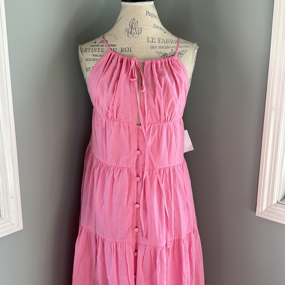 Charlie Holiday pink Priscilla tiered maxi long dress NWT size M - Picture 2 of 9